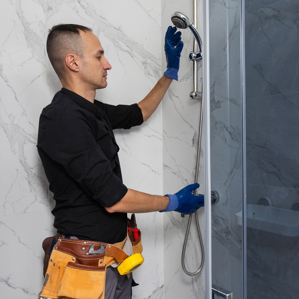 custom shower tile installation