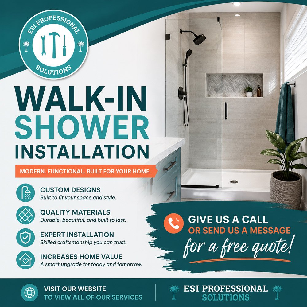 walk in shower remodel Summerville South Carolina